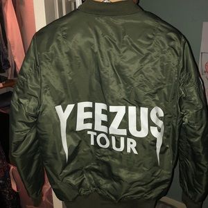 Yeezus tour green/orange bomber jacket